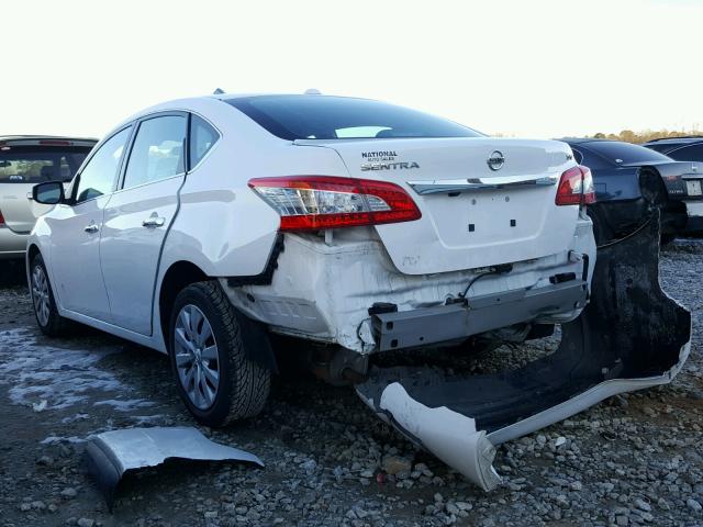 3N1AB7AP7FY253546 - 2015 NISSAN SENTRA S WHITE photo 3