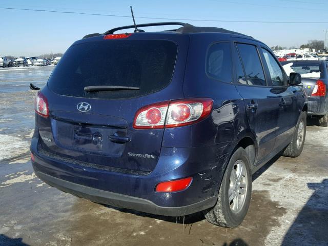 5NMSG3AB3AH393743 - 2010 HYUNDAI SANTA FE G BLUE photo 4