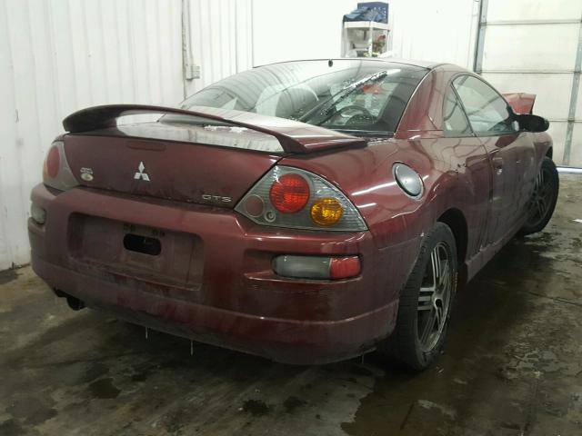 4A3AC74H65E003402 - 2005 MITSUBISHI ECLIPSE GT RED photo 4