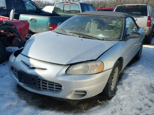 1C3EL45R62N280254 - 2002 CHRYSLER SEBRING LX SILVER photo 2