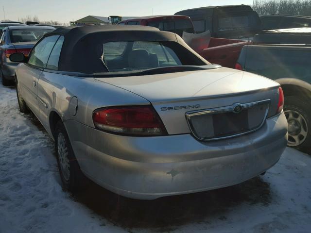 1C3EL45R62N280254 - 2002 CHRYSLER SEBRING LX SILVER photo 3