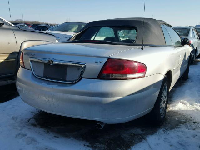 1C3EL45R62N280254 - 2002 CHRYSLER SEBRING LX SILVER photo 4