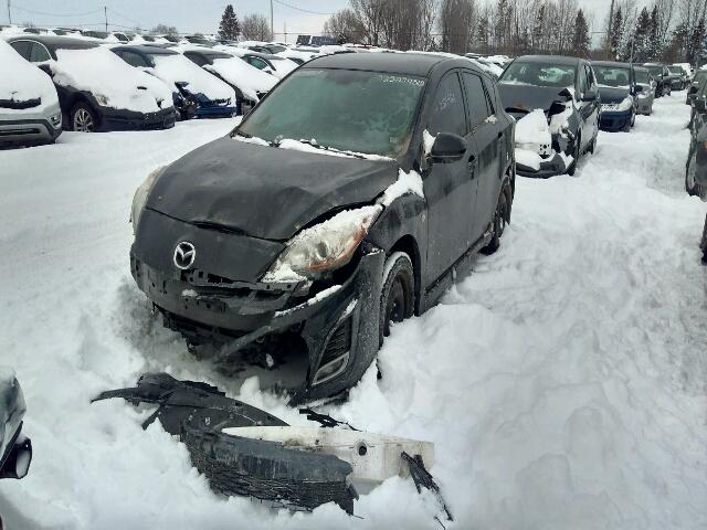 JM1BL1H53A1338705 - 2010 MAZDA 3 S BLACK photo 2