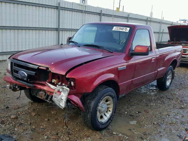 1FTYR10D37PA03199 - 2007 FORD RANGER RED photo 2