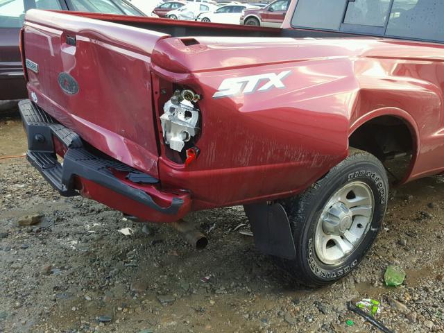 1FTYR10D37PA03199 - 2007 FORD RANGER RED photo 9