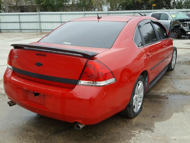 2G1WG5E38D1120055 - 2013 CHEVROLET IMPALA LT RED photo 4