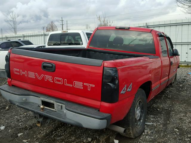 2GCEK19V9Y1187579 - 2000 CHEVROLET SILVERADO RED photo 4