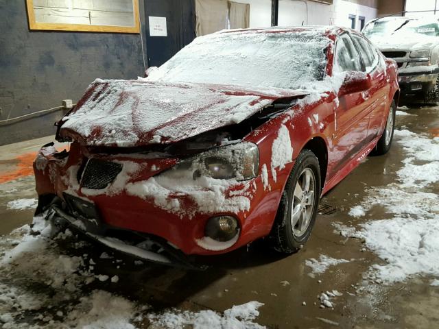 2G2WP552181166948 - 2008 PONTIAC GRAND PRIX RED photo 2