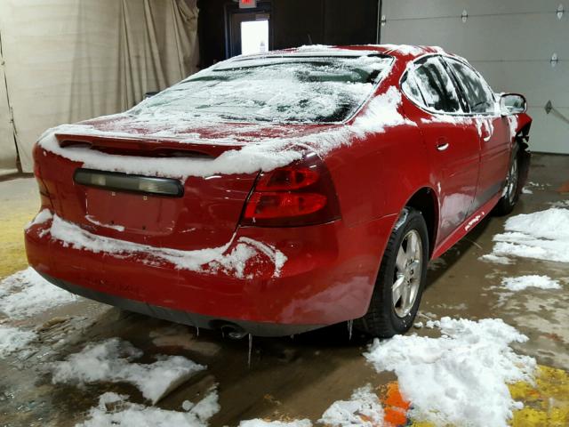 2G2WP552181166948 - 2008 PONTIAC GRAND PRIX RED photo 4