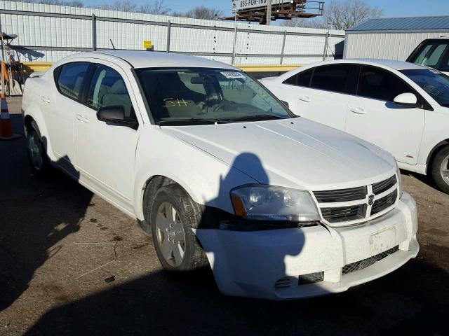 1B3LC46R38N664536 - 2008 DODGE AVENGER SE WHITE photo 1