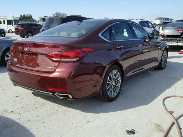 KMHGN4JE7FU092237 - 2015 HYUNDAI GENESIS 3. MAROON photo 4