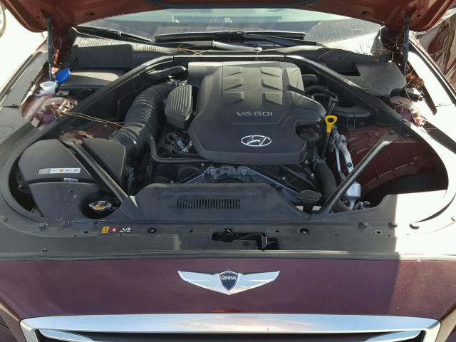 KMHGN4JE7FU092237 - 2015 HYUNDAI GENESIS 3. MAROON photo 7