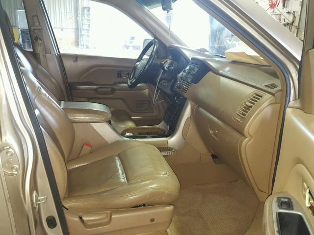 2HKYF18694H554694 - 2004 HONDA PILOT EXL GOLD photo 5