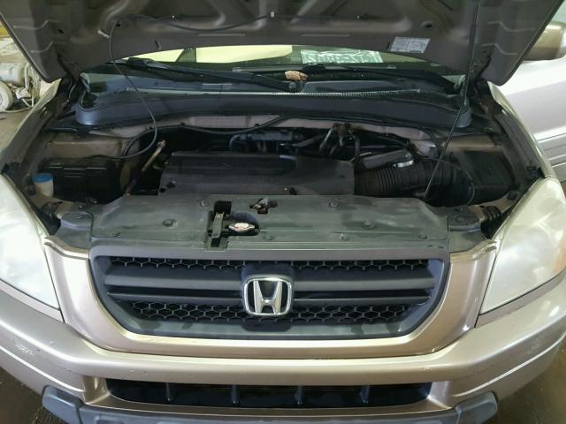 2HKYF18694H554694 - 2004 HONDA PILOT EXL GOLD photo 7