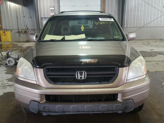 2HKYF18694H554694 - 2004 HONDA PILOT EXL GOLD photo 9