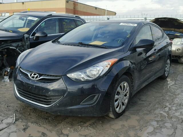 5NPDH4AE9DH383196 - 2013 HYUNDAI ELANTRA GL BLACK photo 2