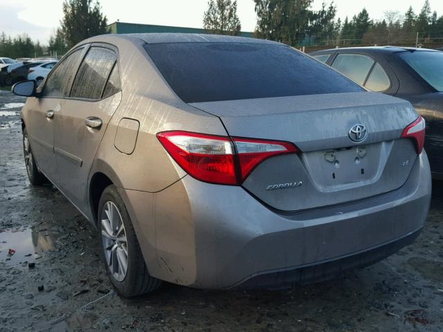 5YFBURHE7FP258578 - 2015 TOYOTA COROLLA L SILVER photo 3