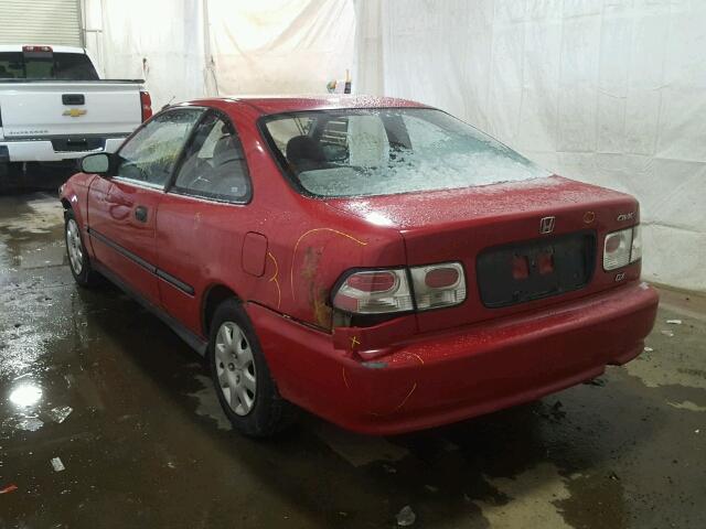 1HGEJ6223XL038711 - 1999 HONDA CIVIC DX RED photo 3