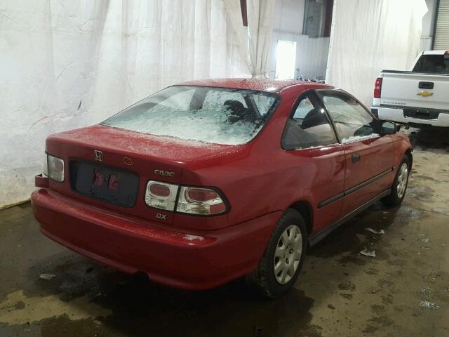 1HGEJ6223XL038711 - 1999 HONDA CIVIC DX RED photo 4