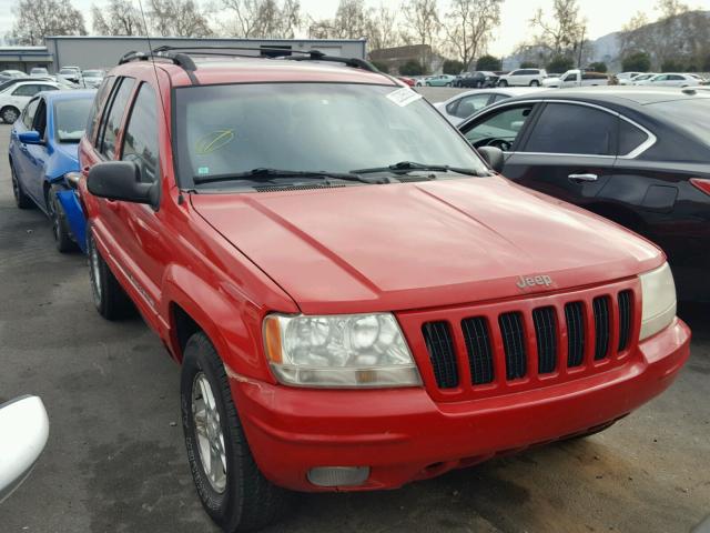 1J4GW58S4YC398639 - 2000 JEEP GRAND CHER RED photo 1