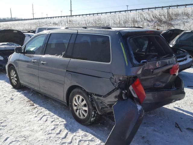 5FNRL3H64AB009795 - 2010 HONDA ODYSSEY EX GRAY photo 3