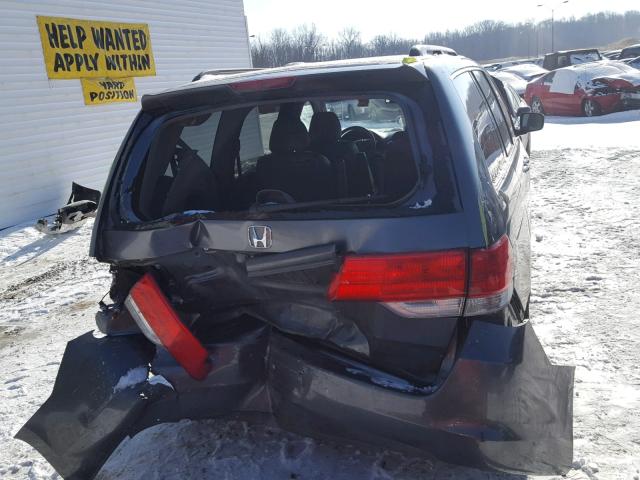 5FNRL3H64AB009795 - 2010 HONDA ODYSSEY EX GRAY photo 9