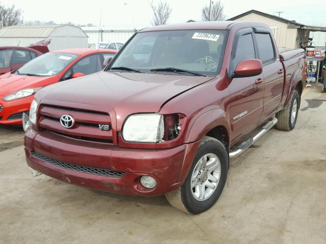 5TBET38176S532808 - 2006 TOYOTA TUNDRA DOU BURGUNDY photo 2