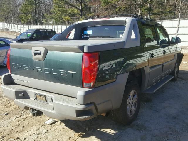 3GNEK13TX2G188558 - 2002 CHEVROLET AVALANCHE GREEN photo 4