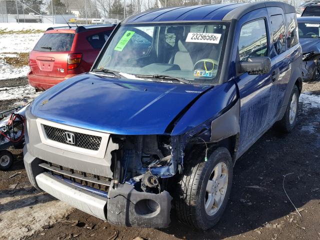 5J6YH28514L031943 - 2004 HONDA ELEMENT EX BLUE photo 2