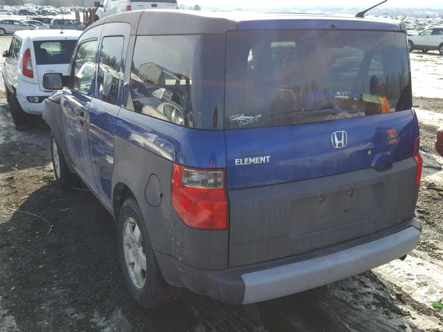 5J6YH28514L031943 - 2004 HONDA ELEMENT EX BLUE photo 3