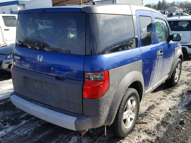 5J6YH28514L031943 - 2004 HONDA ELEMENT EX BLUE photo 4