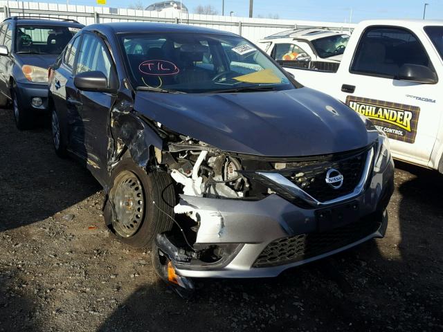 3N1AB7AP1HL641128 - 2017 NISSAN SENTRA S GRAY photo 1