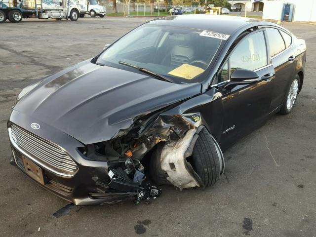 3FA6P0LU8FR183585 - 2015 FORD FUSION SE BLACK photo 2