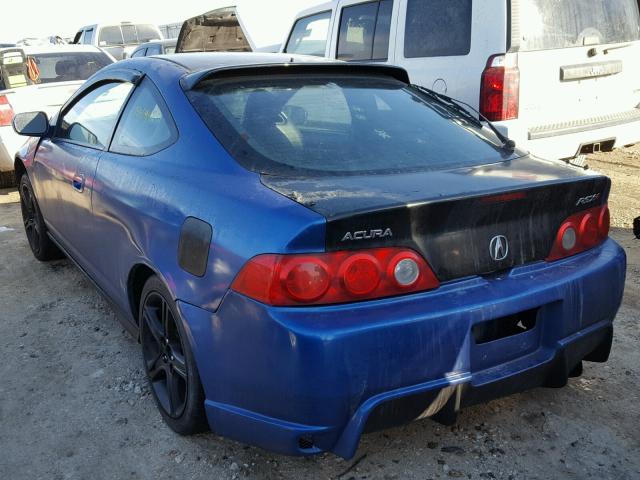 JH4DC54895S011658 - 2005 ACURA RSX BLUE photo 3