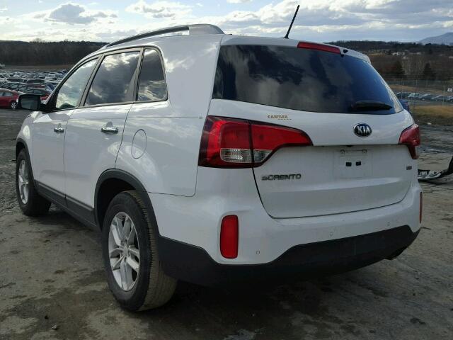 5XYKT3A67EG442327 - 2014 KIA SORENTO LX WHITE photo 3