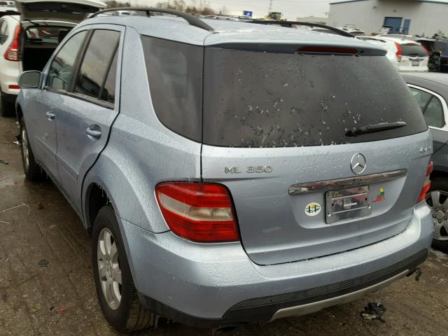 4JGBB86E57A201445 - 2007 MERCEDES-BENZ ML 350 SILVER photo 3