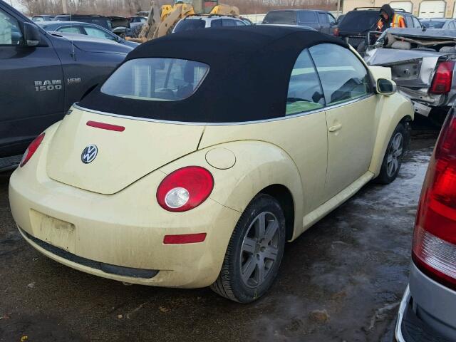 3VWRF31Y96M330881 - 2006 VOLKSWAGEN NEW BEETLE YELLOW photo 4