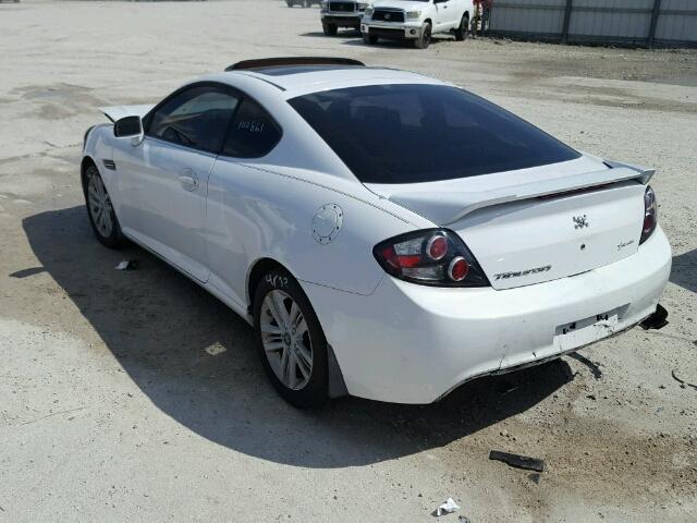 KMHHM66D58U275075 - 2008 HYUNDAI TIBURON GS WHITE photo 3