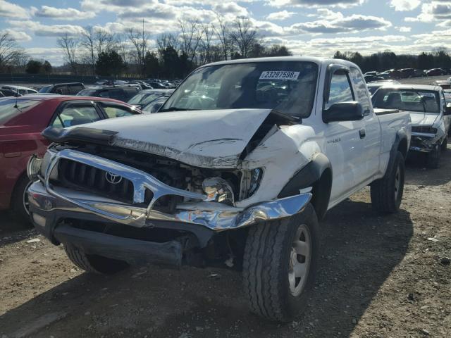 5TEWM72N81Z836947 - 2001 TOYOTA TACOMA XTR WHITE photo 2