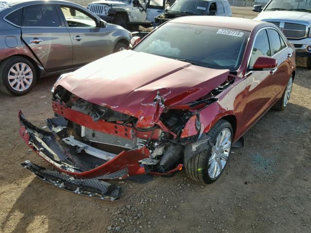 1G6AB5RA1D0142227 - 2013 CADILLAC ATS LUXURY RED photo 2