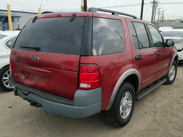 1FMZU62E92UB28820 - 2002 FORD EXPLORER X BURGUNDY photo 4