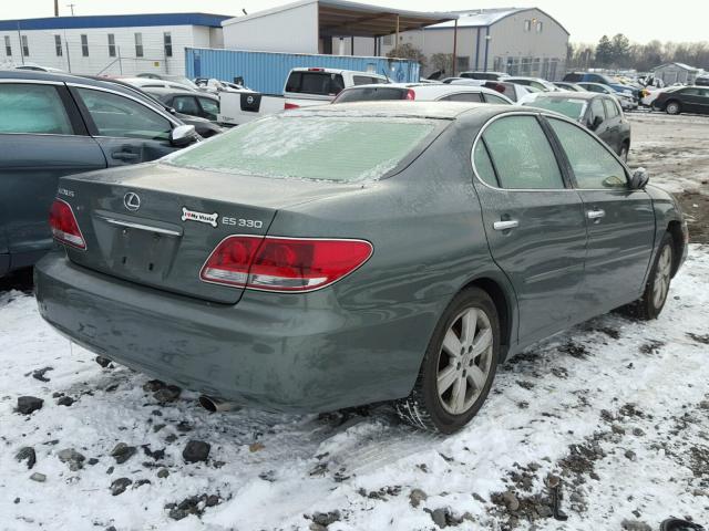 JTHBA30G265165661 - 2006 LEXUS ES 330 GREEN photo 4