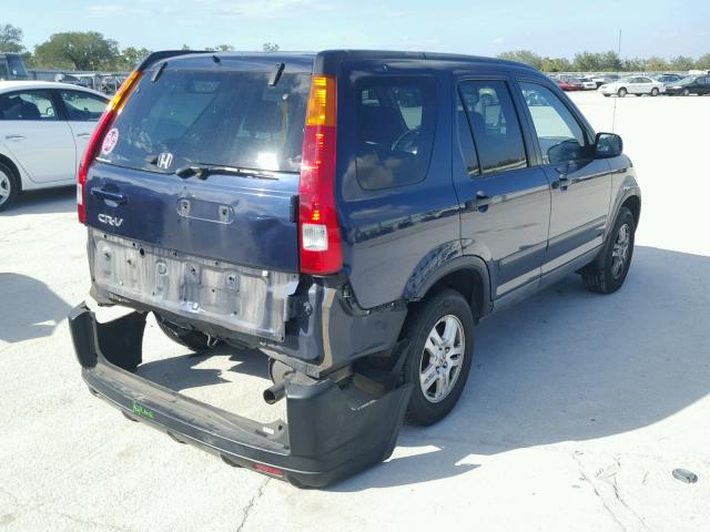 SHSRD78864U226333 - 2004 HONDA CR-V EX BLUE photo 4