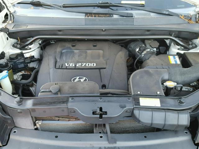 KM8JN12D47U639847 - 2007 HYUNDAI TUCSON SE WHITE photo 7