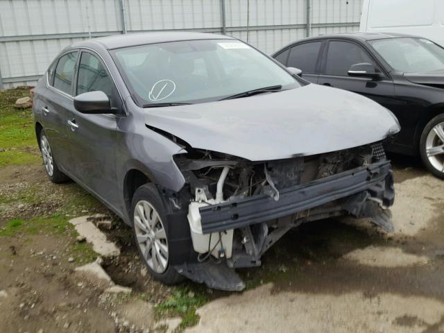 3N1AB7AP6FY225558 - 2015 NISSAN SENTRA S GRAY photo 1