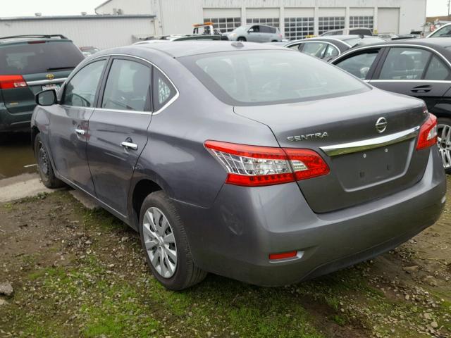 3N1AB7AP6FY225558 - 2015 NISSAN SENTRA S GRAY photo 3