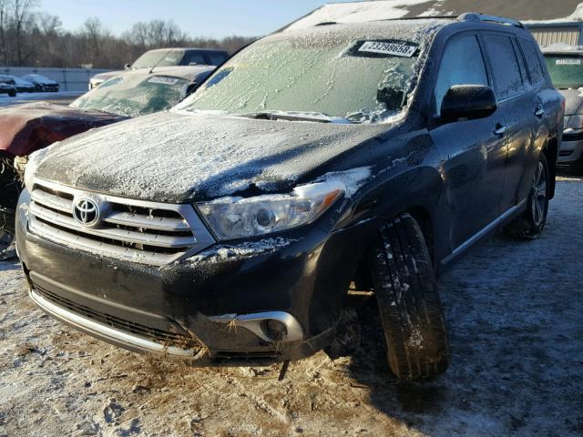 5TDYK3EH9CS062561 - 2012 TOYOTA HIGHLANDER BLACK photo 2