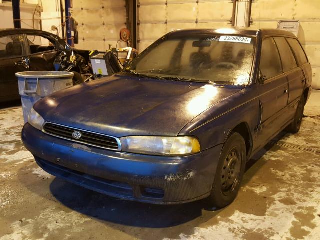 4S3BK4355V7312802 - 1997 SUBARU LEGACY L GREEN photo 2