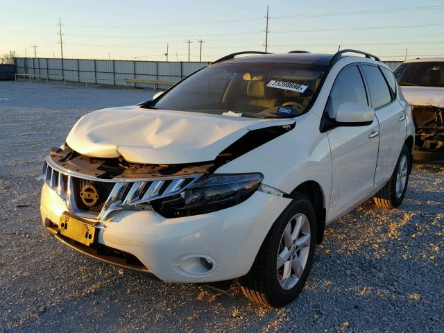 JN8AZ18U09W031240 - 2009 NISSAN MURANO S WHITE photo 2