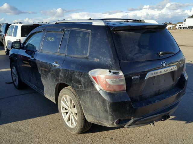 JTEEW44A992026270 - 2009 TOYOTA HIGHLANDER BLACK photo 3